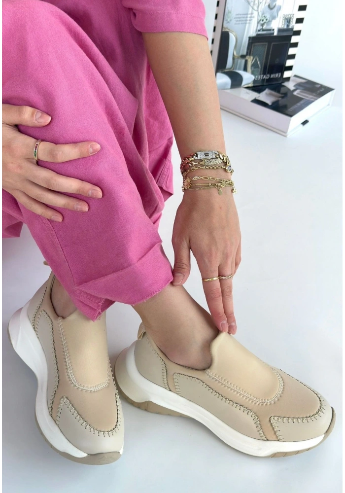 Kendy Bej Cilt Spor Ayakkabı