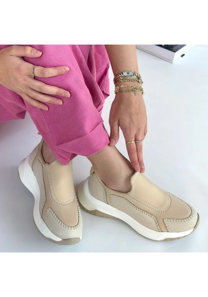 Kendy Bej Cilt Spor Ayakkabı