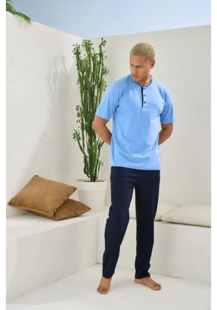 Kocabey 2104 Erkek Midi Yaka Pijama Takım