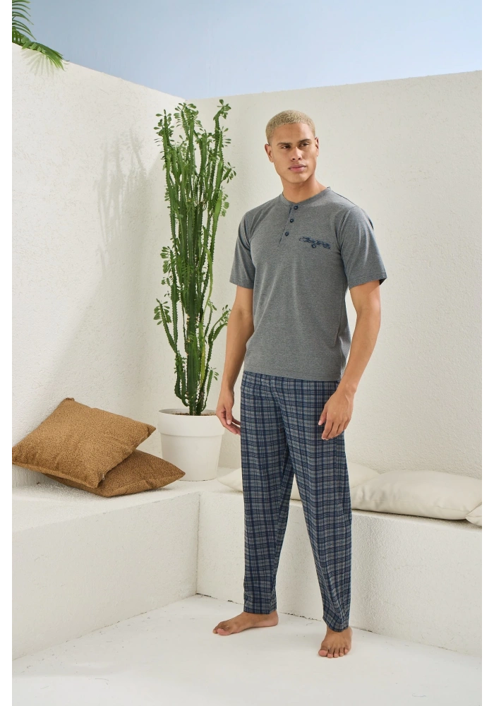 Kocabey 2118 Midi Yaka Pijama Takım