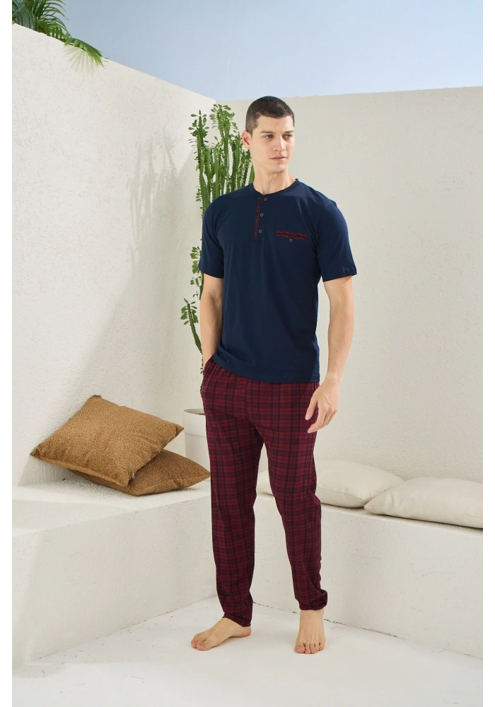 Kocabey 2118 Midi Yaka Pijama Takım