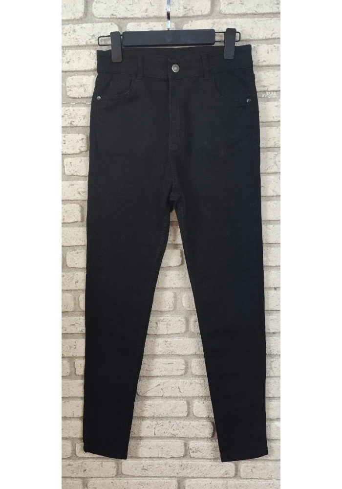 Likralı Yüksek Bel Efsane Kot Pantolon Antrasit Renk 92cm