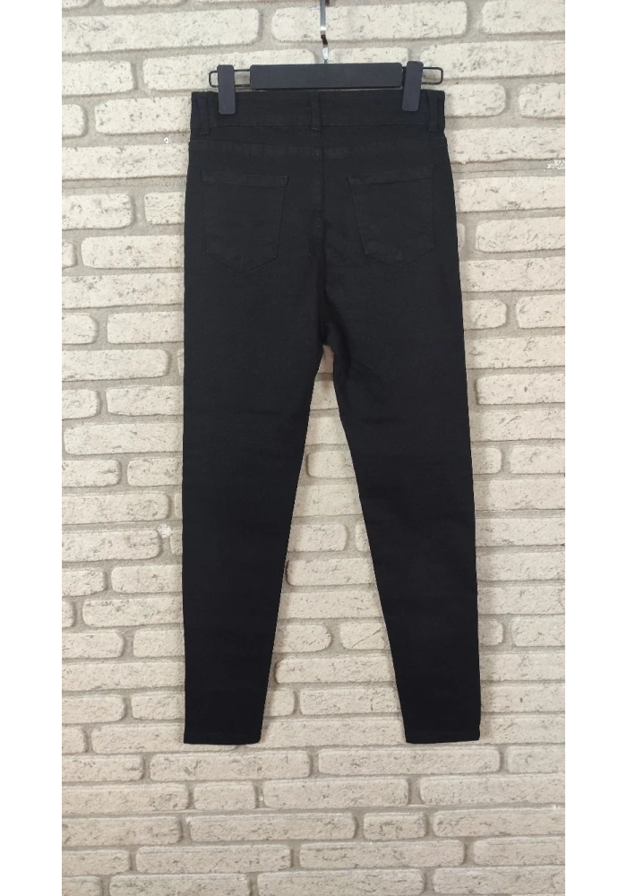 Likralı Yüksek Bel Efsane Kot Pantolon Antrasit Renk 92cm