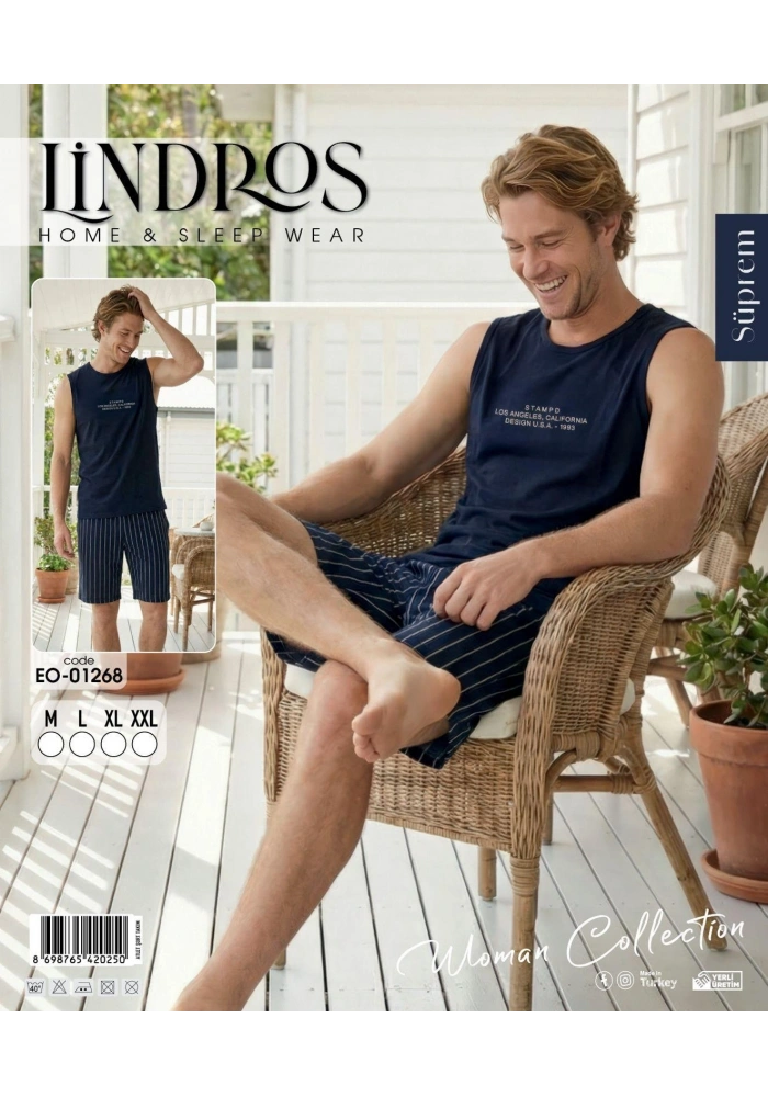 Lindros EO-01268 Erkek Sıfır Kol Süprem Şort Takım