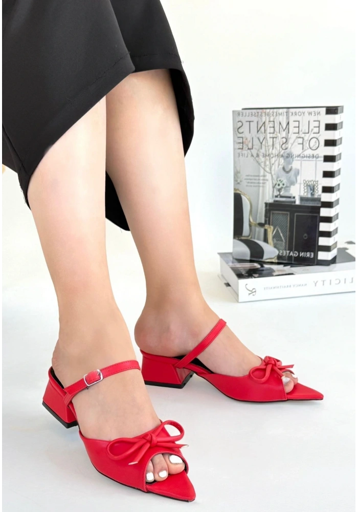 Lotta Kırmızı Cilt Topuklu Ayakkabı