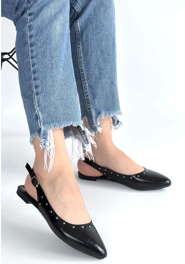 Lowwi Siyah Rugan Babet Ayakkabı