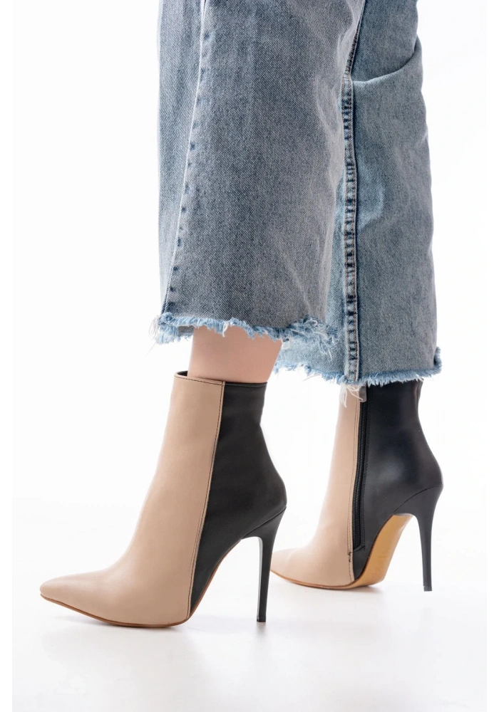 LS-216 Nut Yüksek İnce Topuklu Fermuarlı Kadın Bot