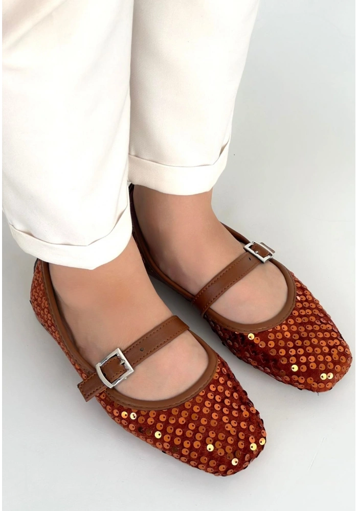 Moden Taba Süet Babet Ayakkabı