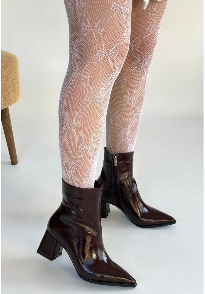 Mosy Bordo Rugan Topuklu Bot