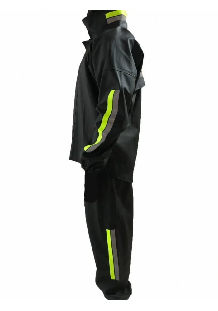 Motorcu Kurye Su Geçirmez Yağmurluk Takım - Siyah