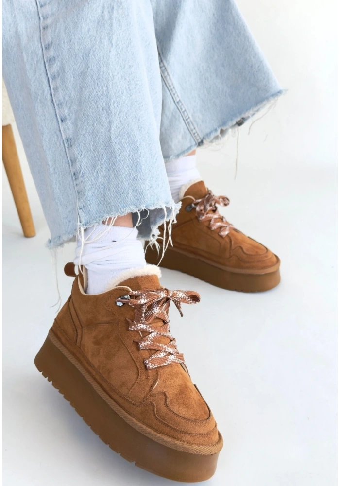 Muden Taba Süet Bağcıklı Bot