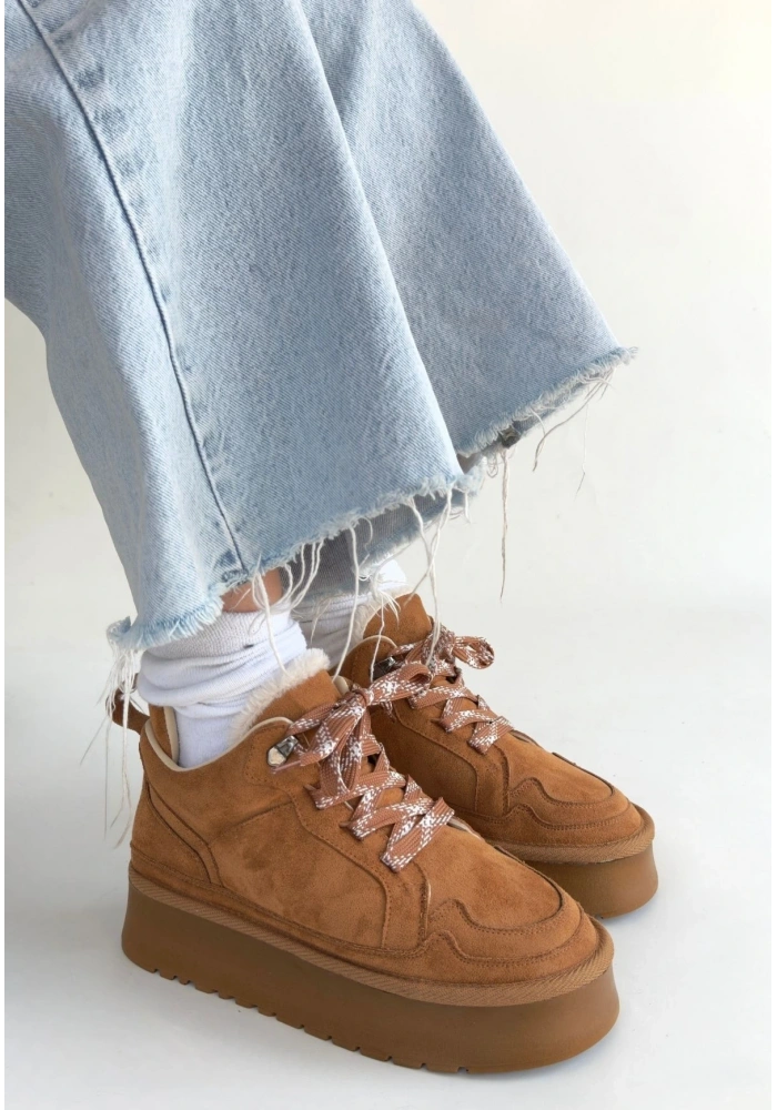 Muden Taba Süet Bağcıklı Bot