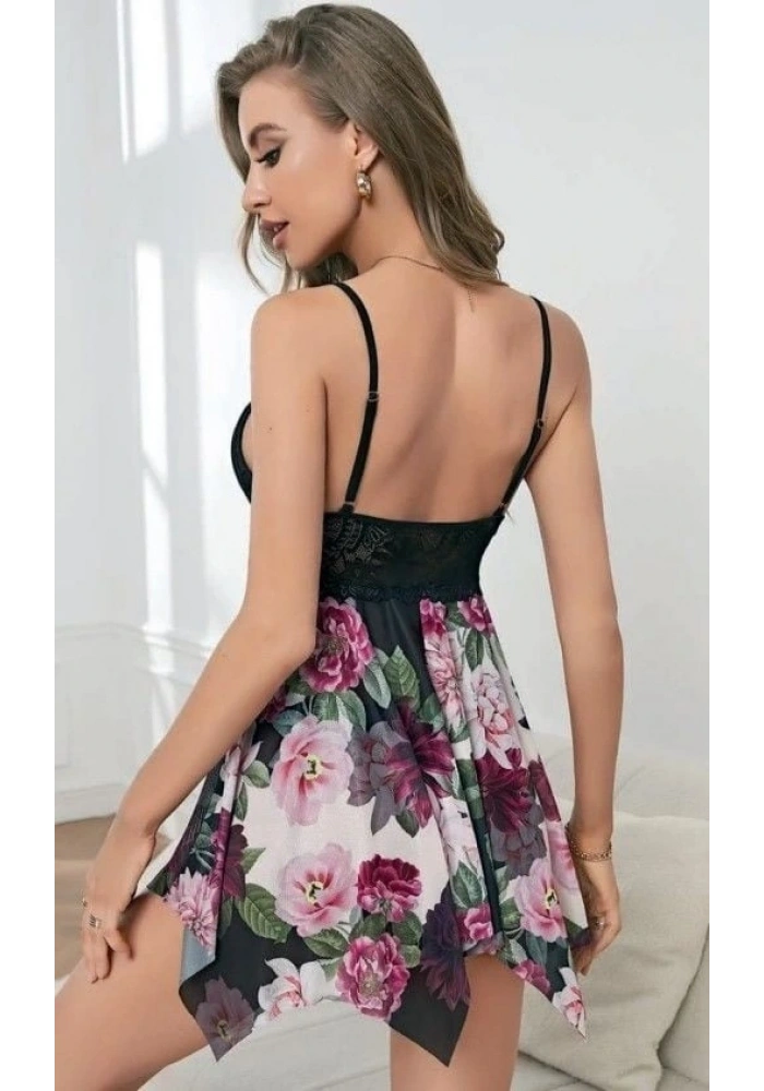 Nightlight 3692 Mini Çiçek Detaylı Gecelik