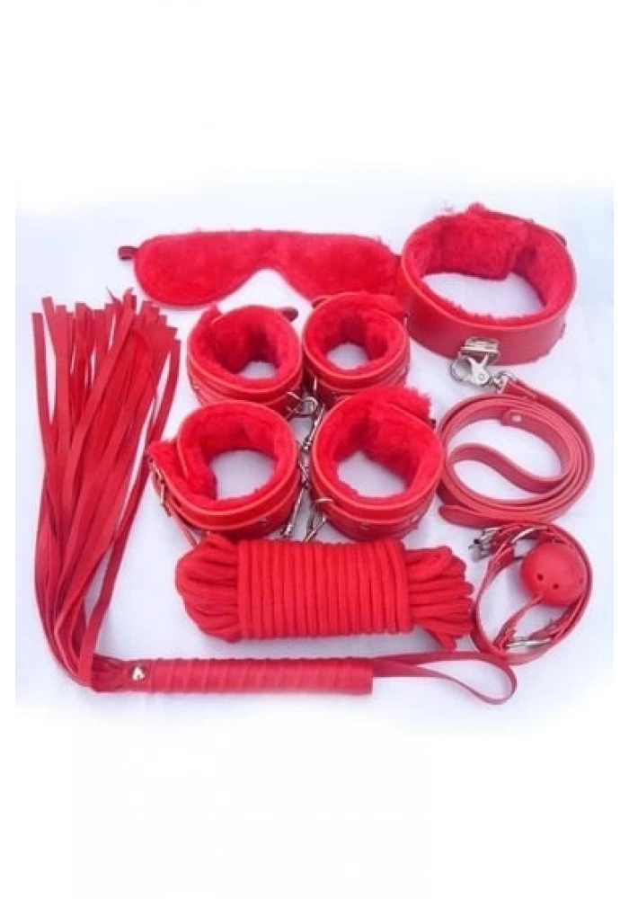 Nıghtlıght 8014 Fantezi 7Li Kırbaç Ve Kelepçe Set