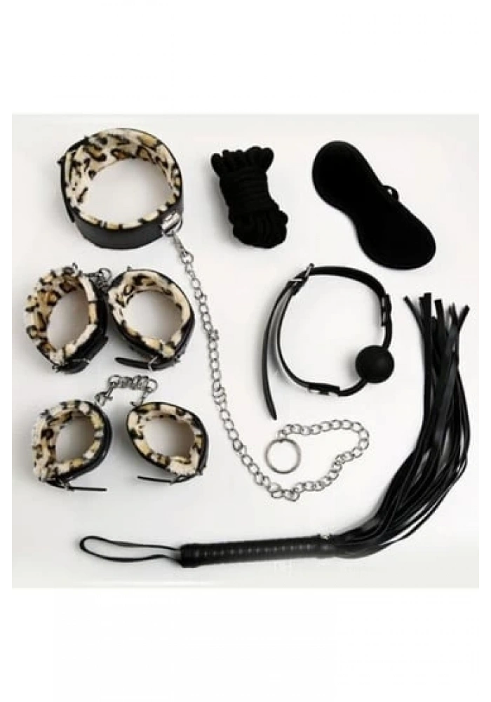 Nıghtlıght 8014 Fantezi 7Li Kırbaç Ve Kelepçe Set