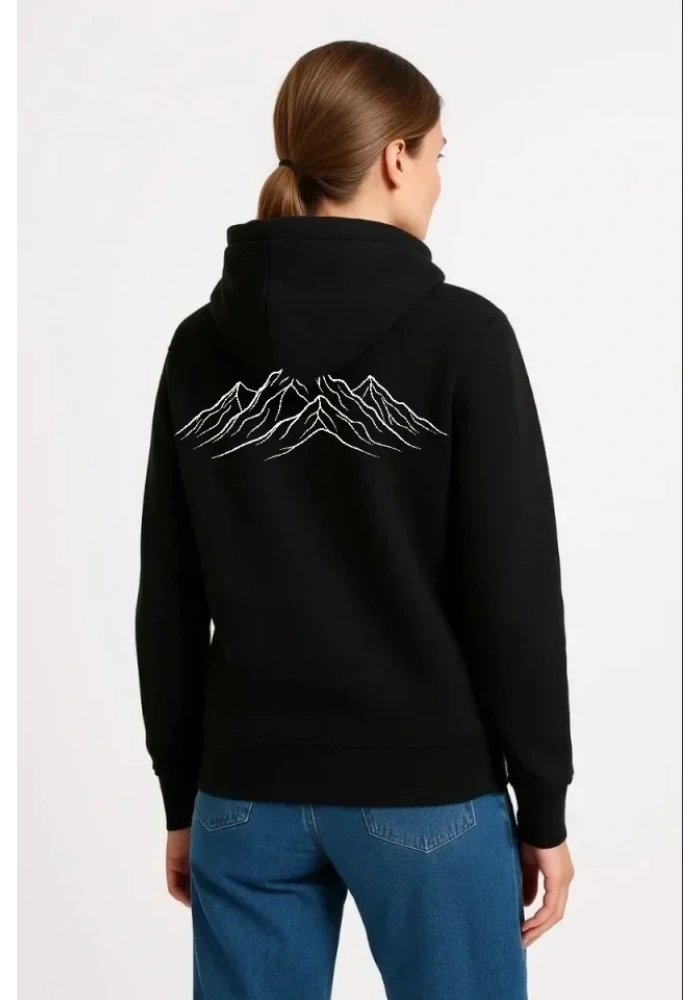 Nihilist Penguen Özel Tasarım Oversize Kapüşonlu Sweatshirt - Siyah