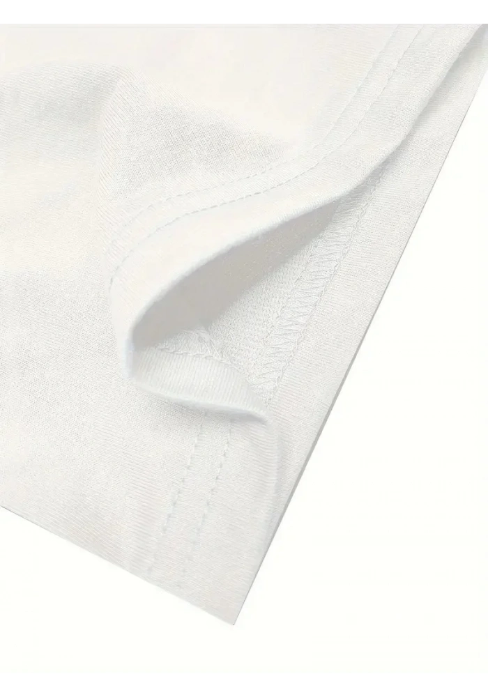 ERKEK No Risk No Story Baskılı Oversize Bisiklet Yaka - Beyaz