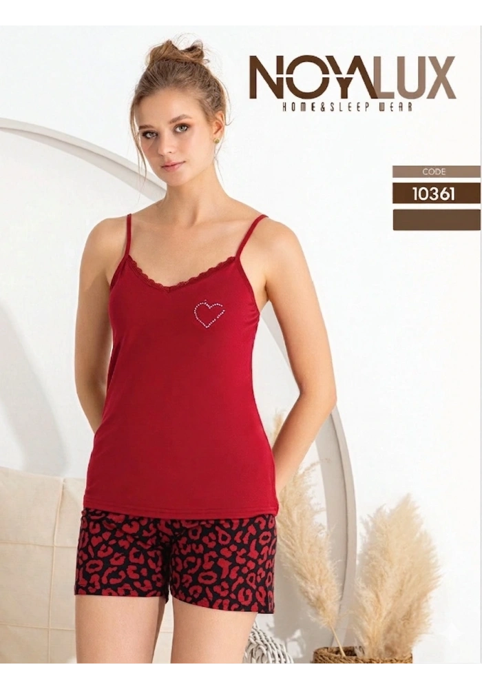 Noyalux 10361 Kadın İp Askı Şortlu Takım