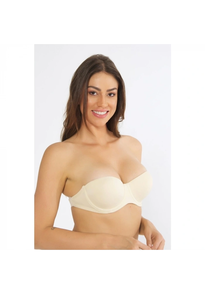 Nurteks 1505 Straplez Sırt Şeffaf Sütyen