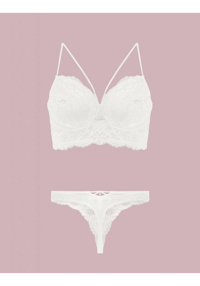 Nurteks 4330 Desteksiz Dantelli Sütyen Takım