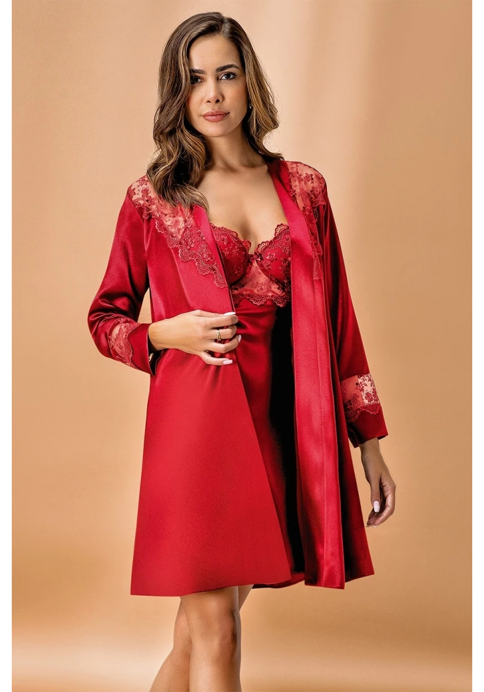 Nurteks 5384 Bayan Sabahlık  Gecelik Takım