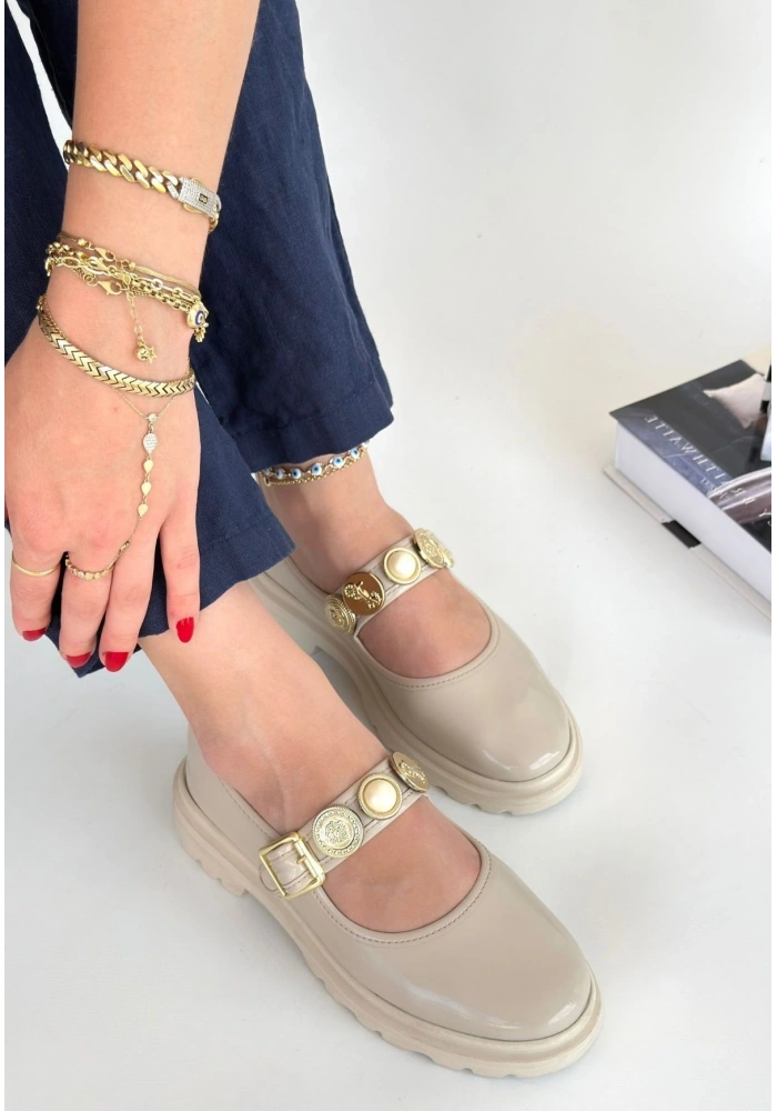 Okira Bej Rugan Oxford Ayakkabı