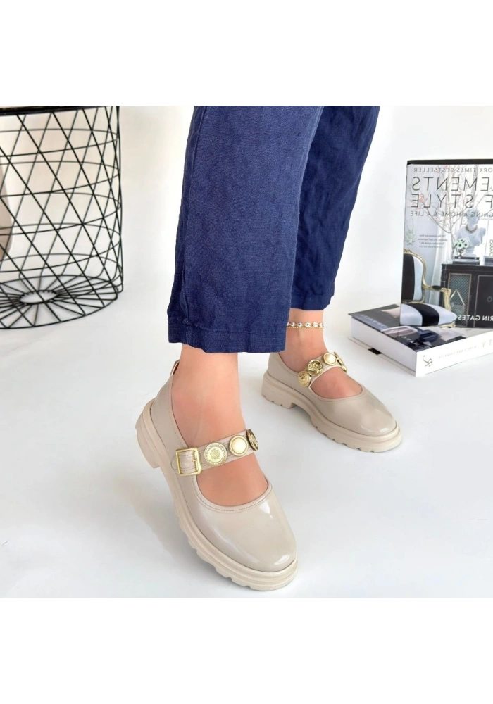 Okira Bej Rugan Oxford Ayakkabı