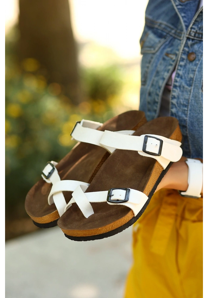 Opil Beyaz Cilt Terlik