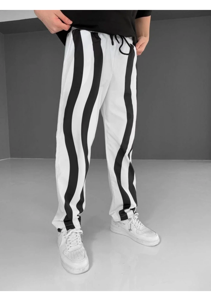 Paraşüt Kumaş Eşofman - Beyaz