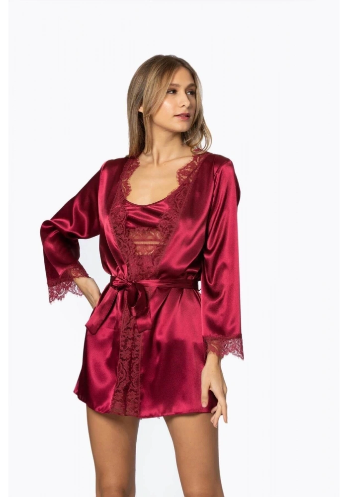 Pierre Cardin 2490 Bayan Sabahlıklı Saten Şort Takım