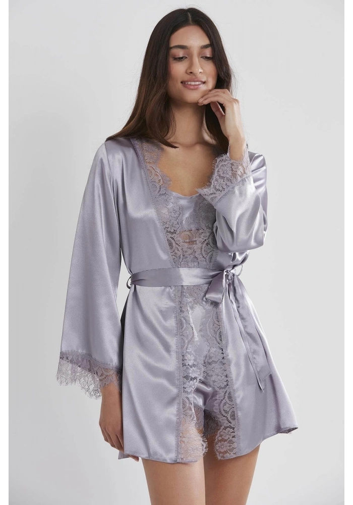 Pierre Cardin 2490 Bayan Sabahlıklı Saten Şort Takım