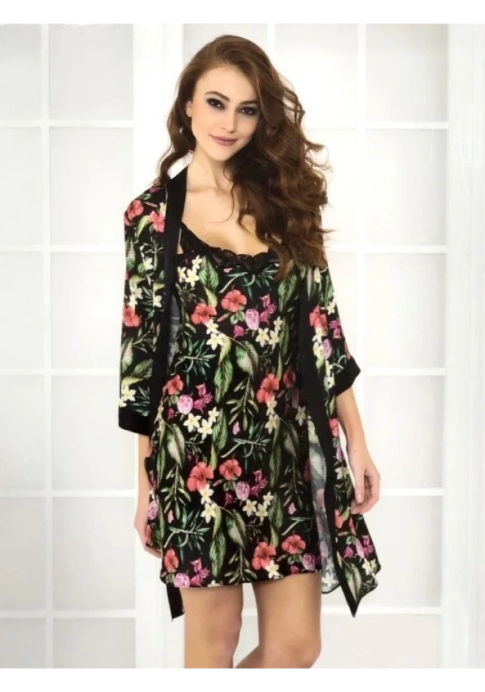 Pierre Cardin 4460 Kısa Sabahlık Gecelik Takım