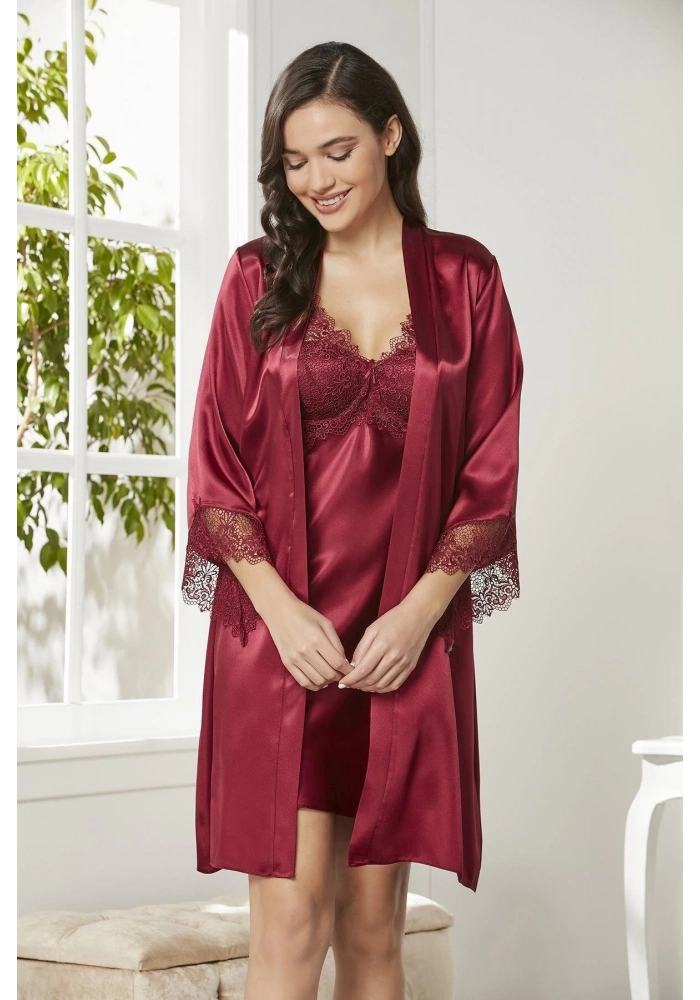 Pierre Cardin 6040 Kısa Gecelikli 6lı İpek Set