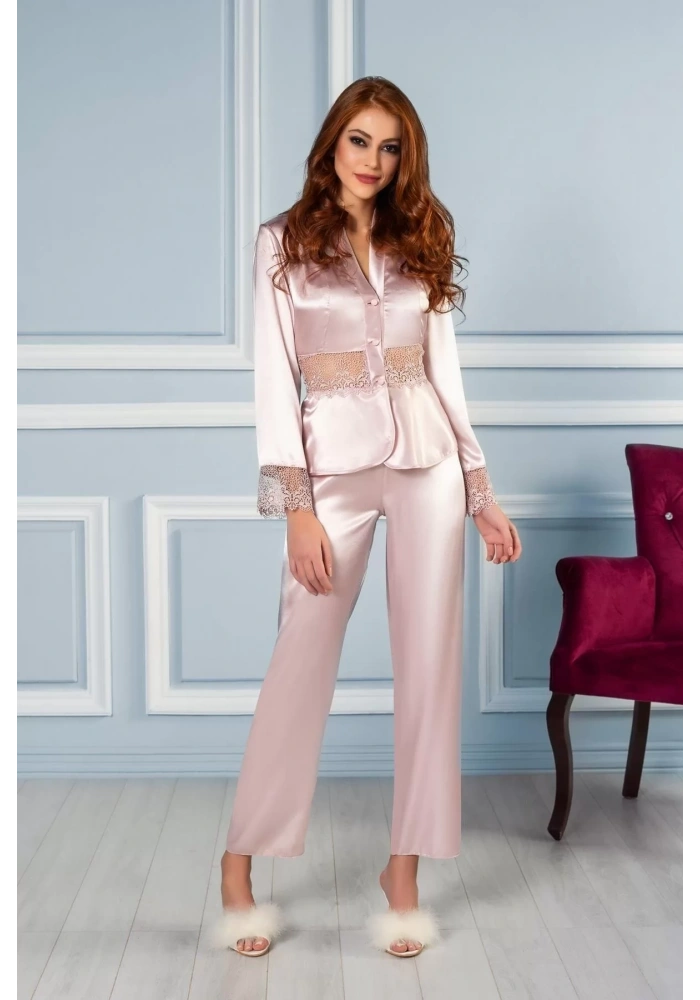 Pierre Cardin 6040 Kısa Gecelikli 6lı İpek Set