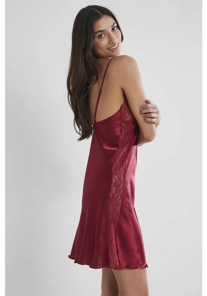 Pierre Cardin 624 Bayan Battal Kısa Saten Gecelik