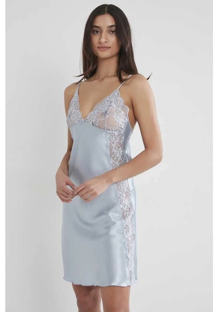 Pierre Cardin 624 Bayan Battal Kısa Saten Gecelik