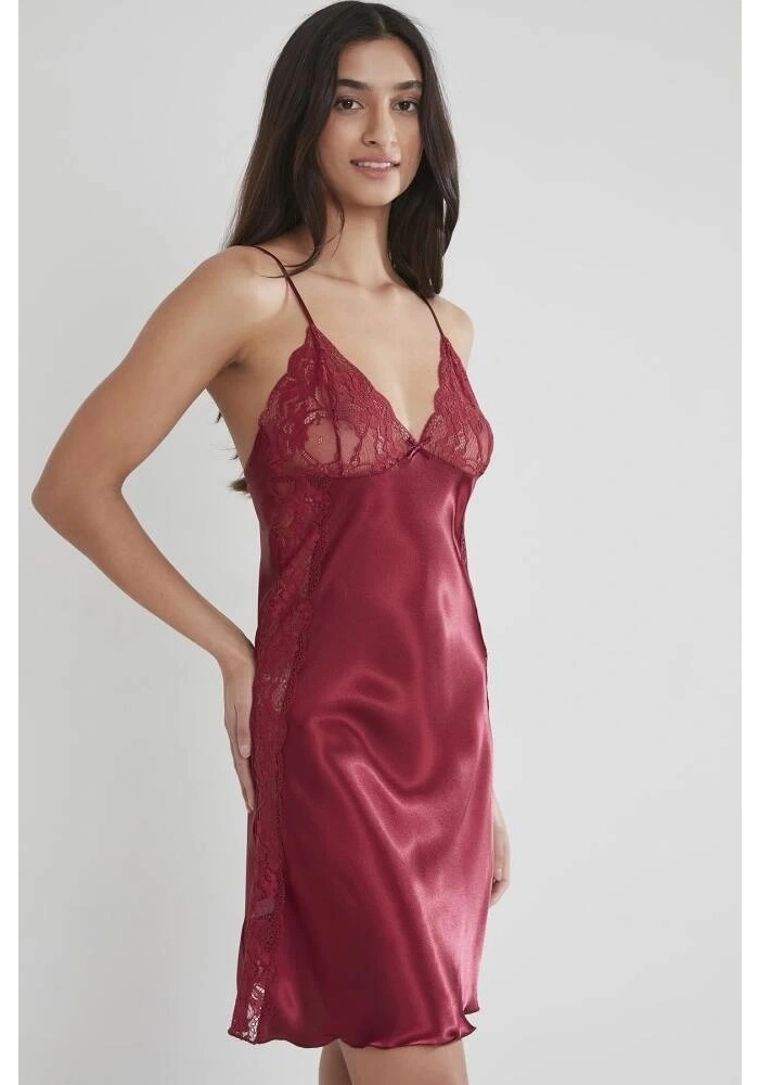 Pierre Cardin 624 Bayan Battal Kısa Saten Gecelik