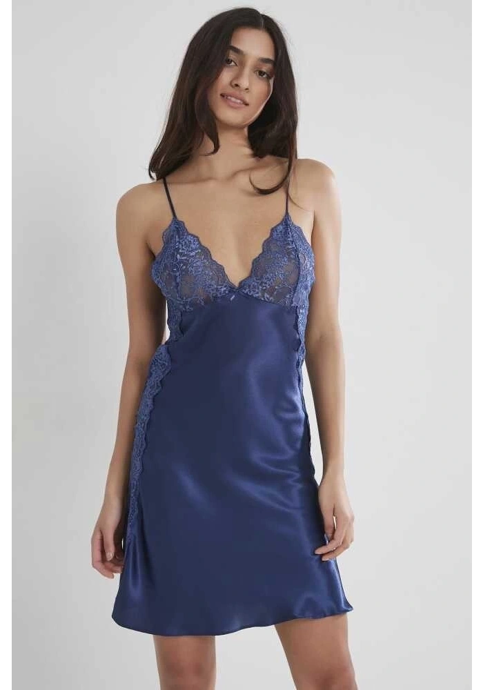 Pierre Cardin 624 Bayan Battal Kısa Saten Gecelik