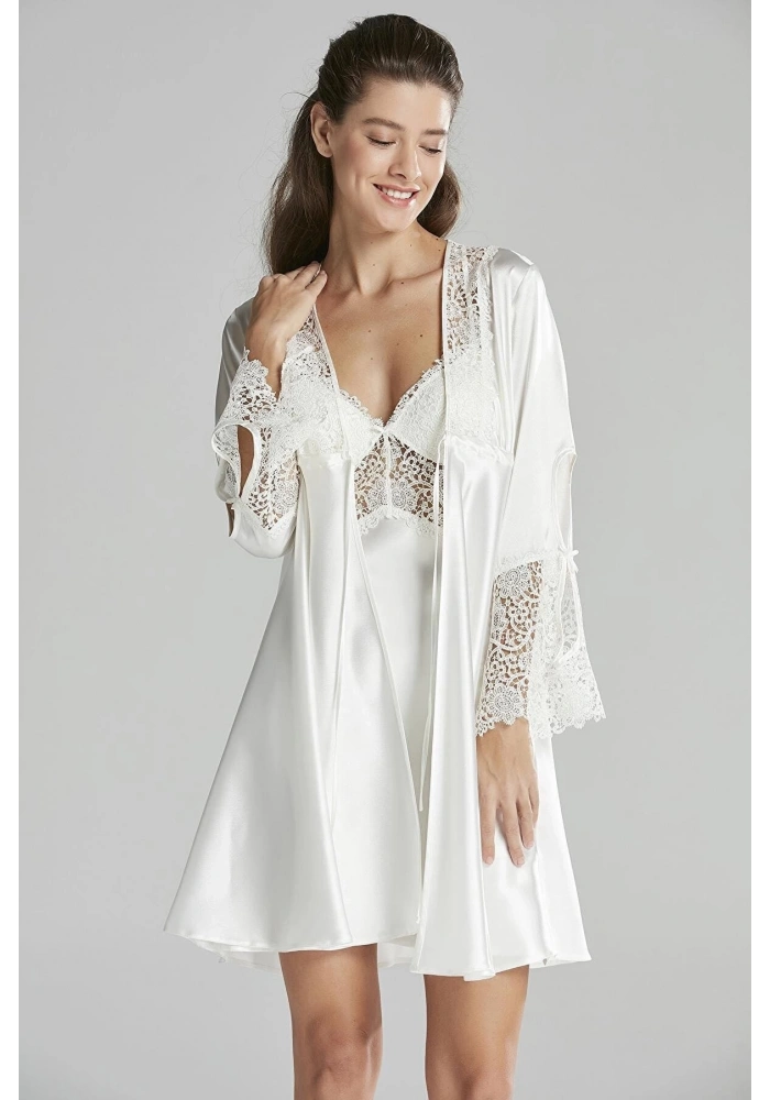 Pierre Cardin 6625 Kısa Gecelikli 6lı İpek Set