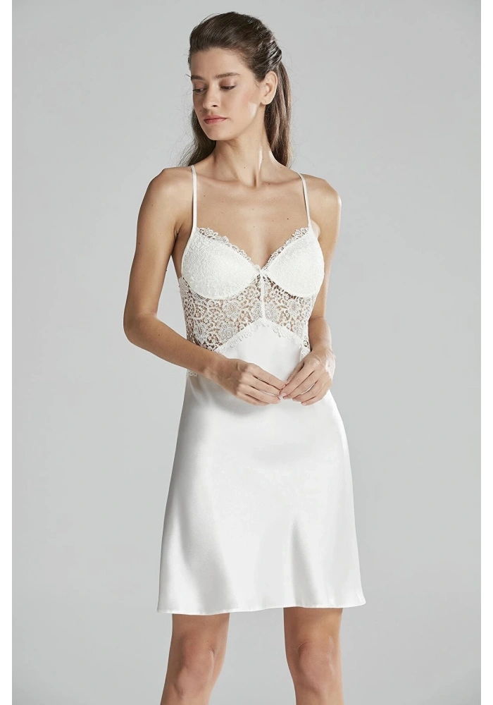 Pierre Cardin 6625 Kısa Gecelikli 6lı İpek Set