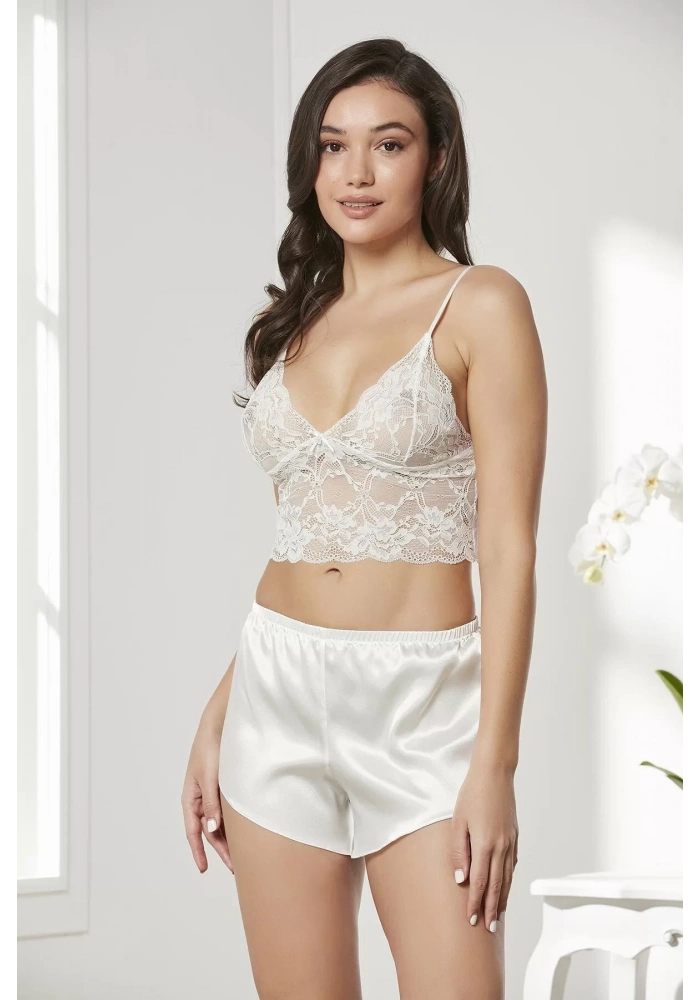 Pierre Cardin 7005 Sabahlıklı Şort Gecelik Takım