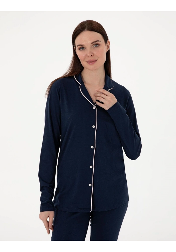 Pıerre Cardın 7717-S Bayan Gömlek Pijama Takımı