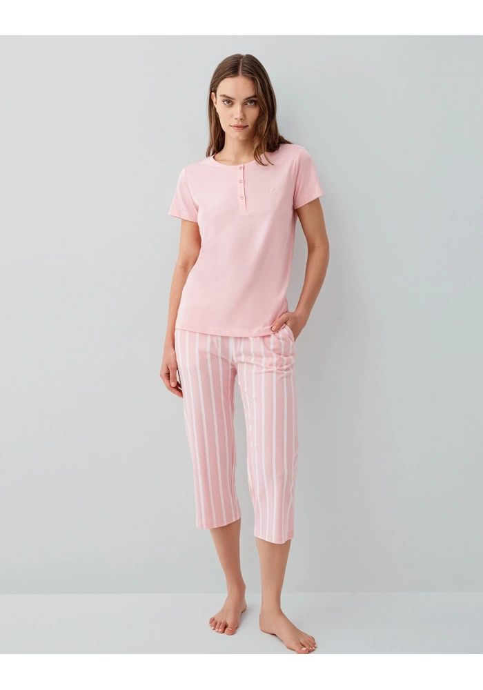 Pierre Cardin 9151-S Kısa Kol Kapri Takım