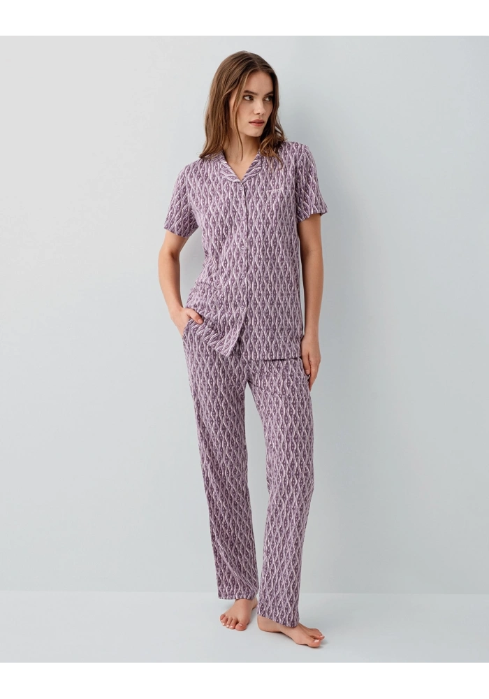 Pierre Cardin 9184-S Kadın Gömlek Pijama Takım