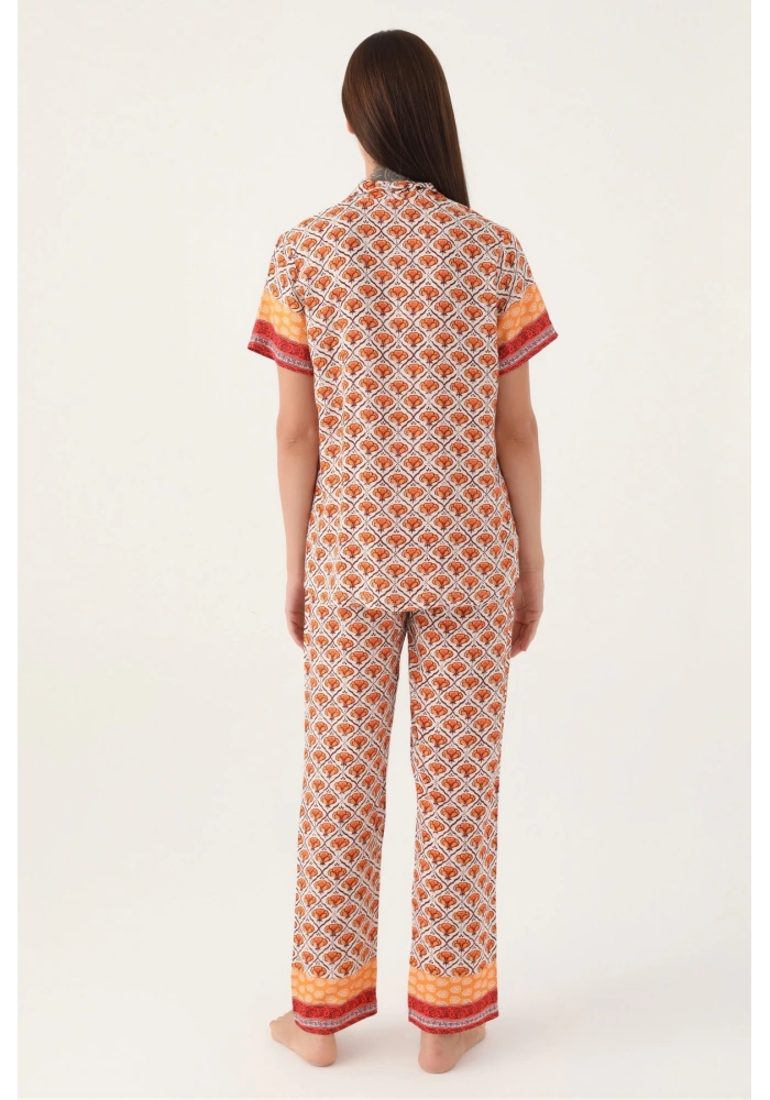 Pierre Cardin PC8823-S Kadın Gömlek Yaka Pijama Takımı