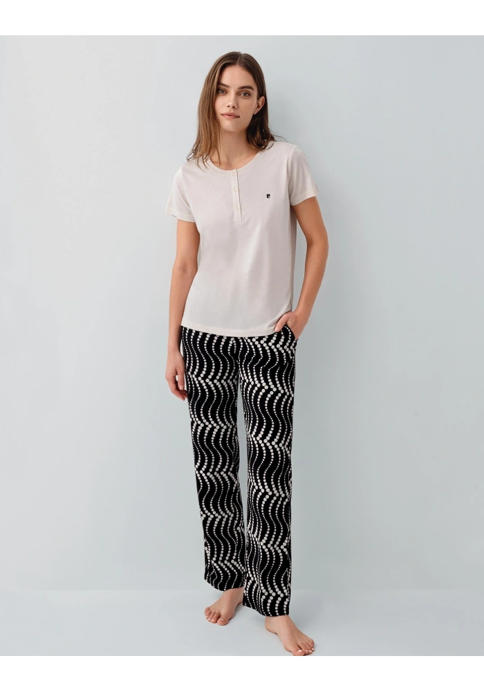 Pierre Cardin PC9165-S Kadın Kısa Kol Pijama Takımı