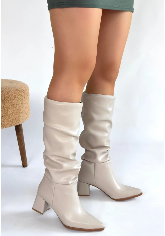 Pitay Ten Cilt Topuklu Çizme