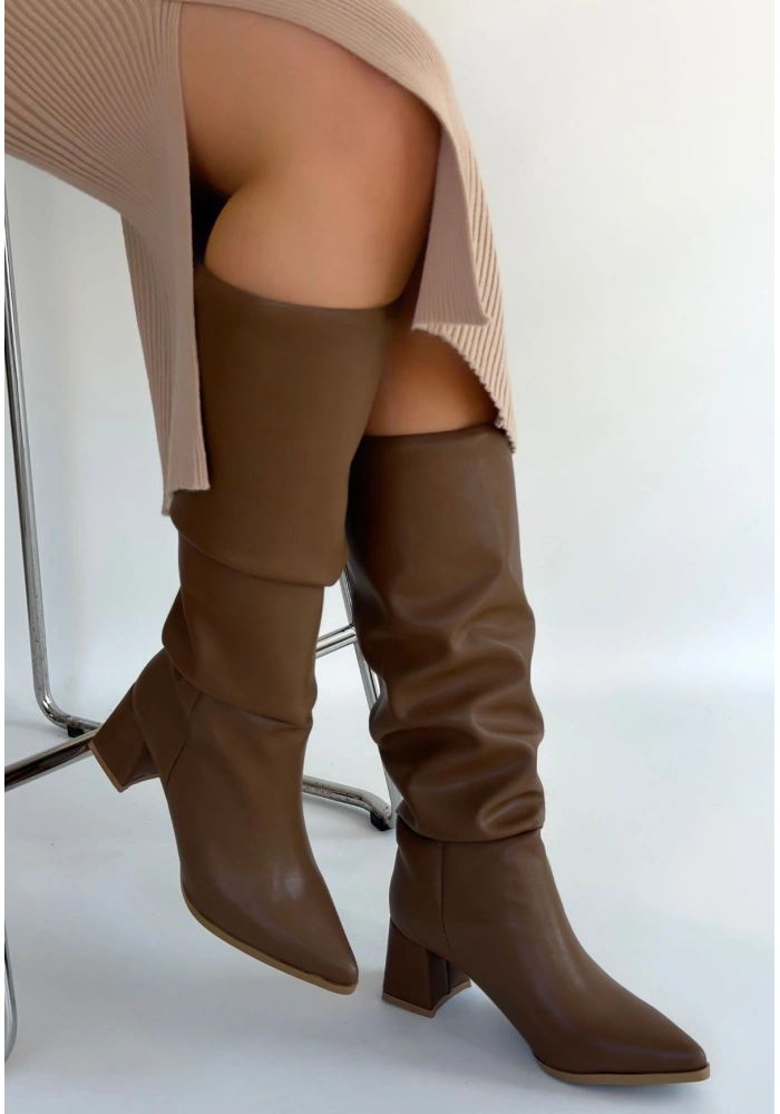 Pitay Vizon Cilt Topuklu Çizme