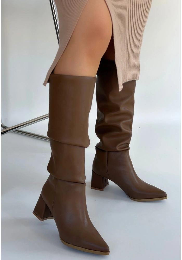 Pitay Vizon Cilt Topuklu Çizme