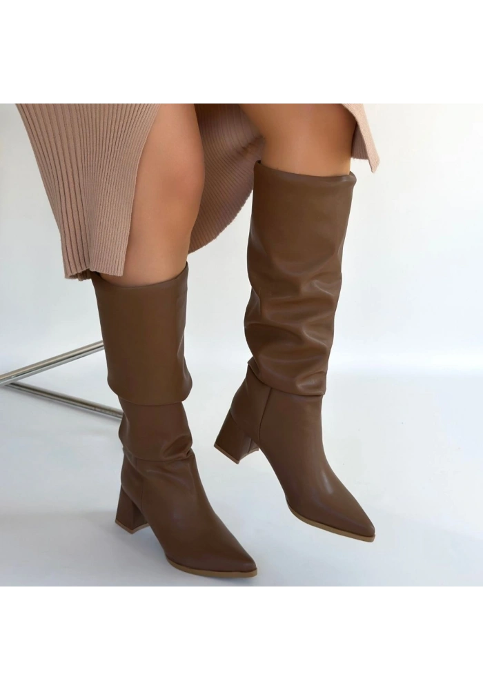 Pitay Vizon Cilt Topuklu Çizme